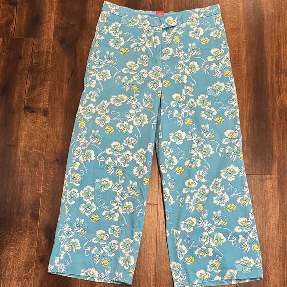 Key West Floral Lined Cropped Pants - Picture 1 of 2